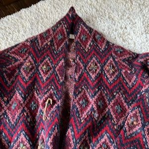 Sleeping On Snow Anthropologie Echoing Argyle Sweater size small